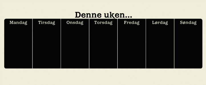 Ukeplan Ukeplan